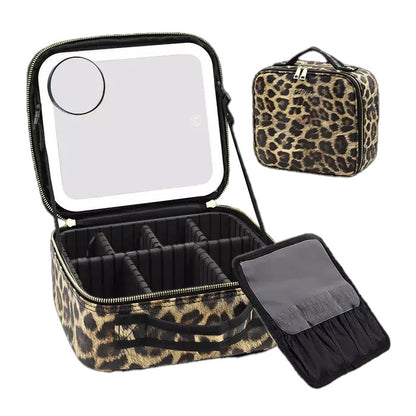 Portable  4 in 1 Cosmetic Case With LED Mirror Get Gorgeous on the Go