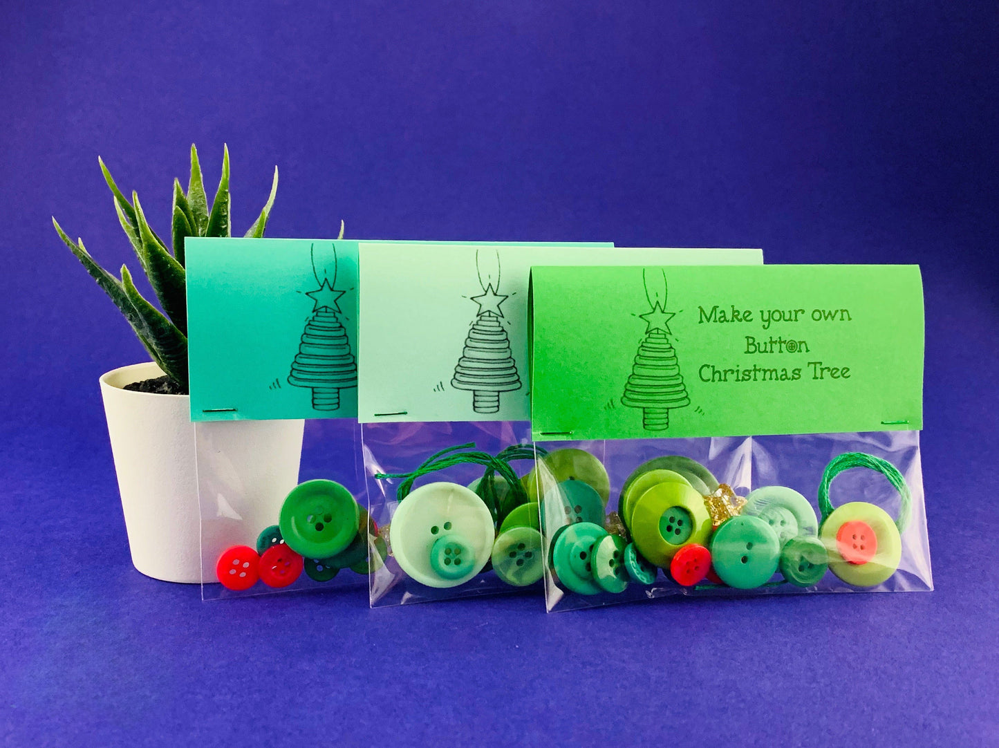 Black Friday Sale - Make Your Own Button Christmas Tree Kit