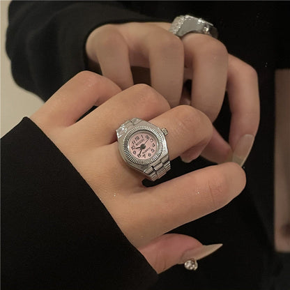 Vintage Punk Mini Finger Watch Ring