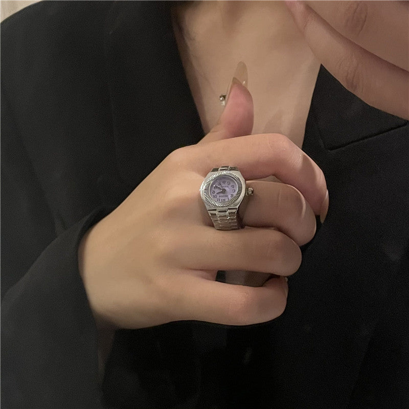 Vintage Punk Mini Finger Watch Ring